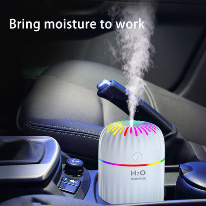 Mini Colorful LED Humidifier – Portable Cool Mist Air Humidifier for Car, Home & Office